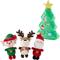 Show in main carousel: Frisco Holiday Santa's Helpers, 3 count, X-Small/Small + Holiday Tree Thin Plush Squeaky Dog Toy, Medium slide 1 of 8