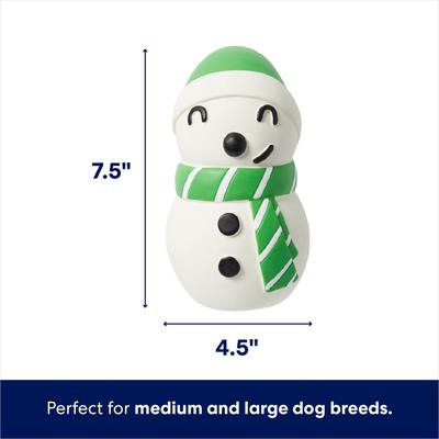 Show full view: Frisco Holiday Snowman Latex Squeaky Dog Toy, Medium/Large slide 3 of 8