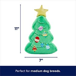 Frisco Holiday Tree Thin Plush Squeaky Dog Toy, Medium slide 2 of 5