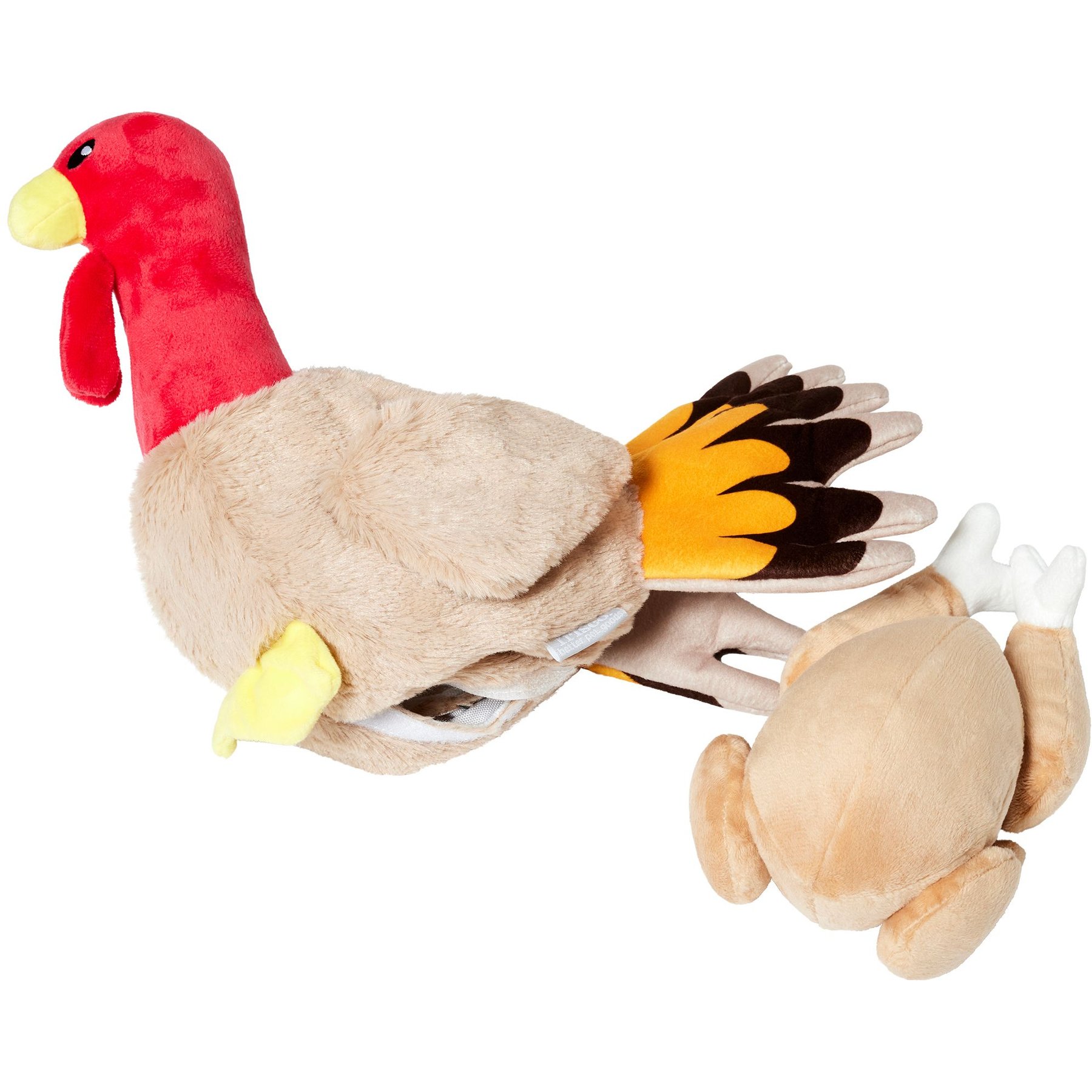 Frisco Holiday Turkey 2-in-1 Plush Squeaky Dog Toy, Medium/Large