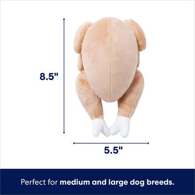 Show full view: Frisco Holiday Turkey 2-in-1 Plush Squeaky Dog Toy, Medium/Large slide 4 of 9