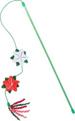 Frisco Holiday Winter Flowers Teaser Wand Cat Toy with Catnip