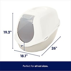 Frisco Hooded Cat Litter Box, Gray, 26-in slide 2 of 4
