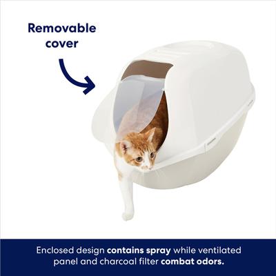 Show full view: Frisco Hooded Cat Litter Box, Gray, 26-in slide 3 of 5