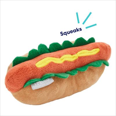 Show full view: Frisco Hotdog Plush Squeaky Dog Toy, Small/Medium slide 4 of 8