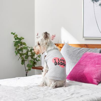 Show full view: Frisco I Love Daddy Dog & Cat T-Shirt, Gray, Medium slide 8 of 9