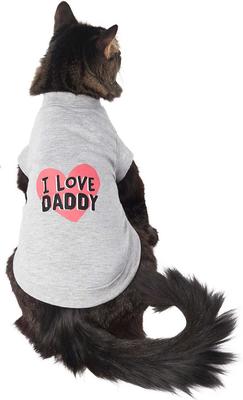Show full view: Frisco I Love Daddy Dog & Cat T-Shirt, Gray, Small slide 3 of 8