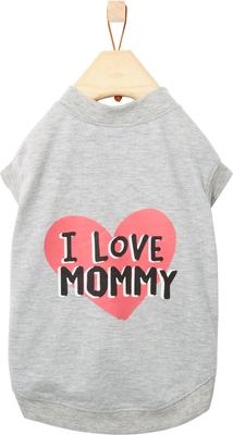 Show full view: Frisco I Love Mommy Dog & Cat T-Shirt, Gray, Small slide 4 of 7