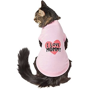 Frisco I Love Mommy Dog & Cat T-Shirt, Pink, Small