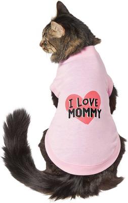 Show full view: Frisco I Love Mommy Dog & Cat T-Shirt, Pink, Small slide 3 of 9