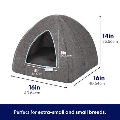 Show full view: Frisco Igloo Covered Cat & Dog Bed, Gray slide 3 of 9