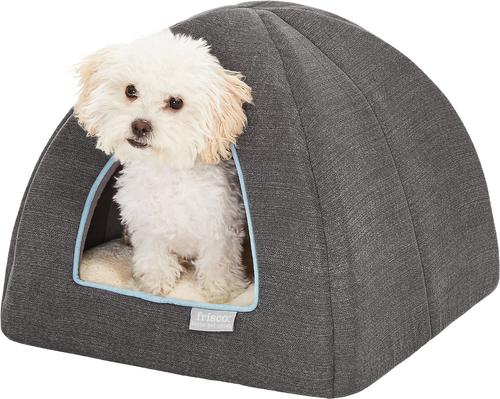 Show full view: Frisco Igloo Covered Cat & Dog Bed, Gray slide 7 of 9
