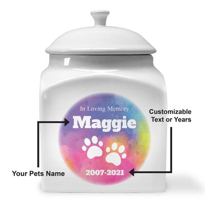 Show full view: Frisco "In Loving Memory" Paw Print Personalized Urn slide 4 of 6
