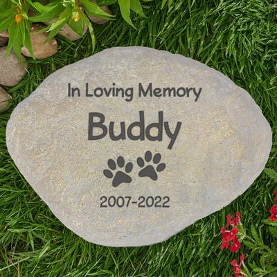 Show full view: Frisco "In Loving Memory" Personalized Garden Stone, Large slide 3 of 6
