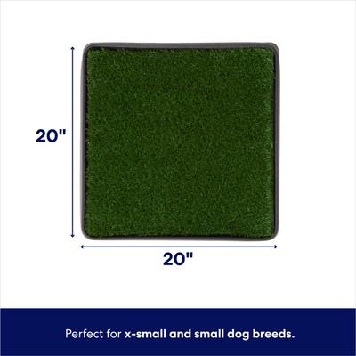 Show full view: Frisco Indoor Dog Grass Potty Pad with Tray, 20 x 20-in slide 2 of 5