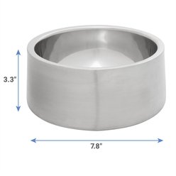 Frisco Insulated Non-Skid Flair Stainless Steel Dog & Cat Bowl, Medium: 6 cup, 1 count slide 2 of 8