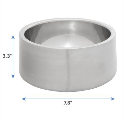 Show full view: Frisco Insulated Non-Skid Flair Stainless Steel Dog & Cat Bowl, Medium: 6 cup, 1 count slide 3 of 10