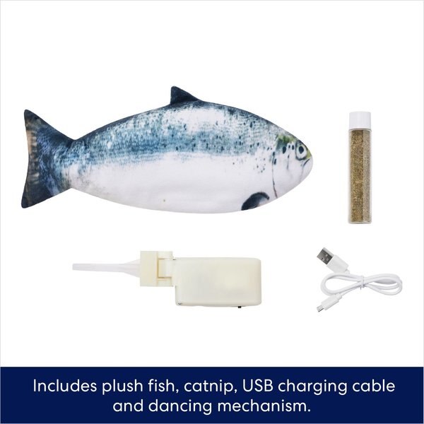 Frisco Interactive Electric Flopping Fish Cat Toy with Catnip