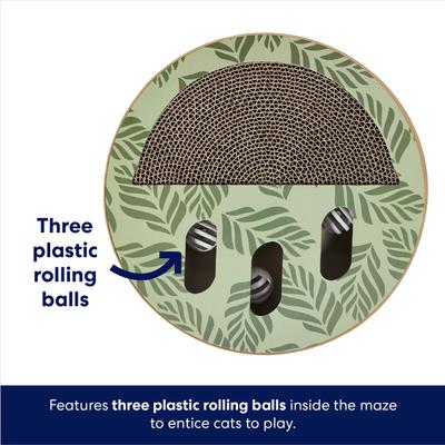 Show full view: Frisco Interactive Maze & Scratch Cardboard Cat Toy with Catnip, Palms slide 3 of 8