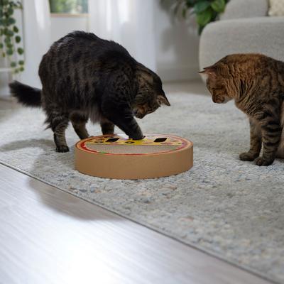 Show full view: Frisco Interactive Maze & Scratch Cardboard Cat Toy with Catnip, Pizza slide 6 of 9