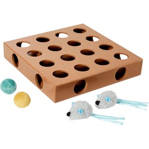 Frisco Interactive Wooden Maze Cat Toy Box with Catnip