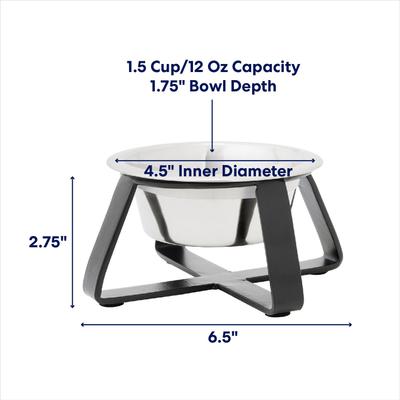Show full view: Frisco Iron Stand Dog & Cat Single Bowl Diner, Small: 1.5 cup slide 2 of 11