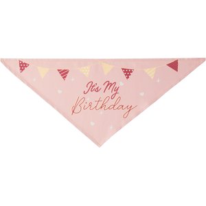 Frisco It's My Birthday Dog & Cat Bandana, Pink, Medium/Large