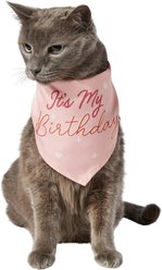 Frisco It's My Birthday Dog & Cat Bandana, Pink, X-Small/Small