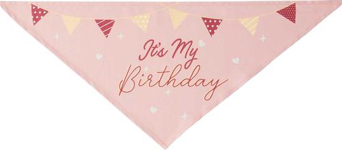 Show full view: Frisco It's My Birthday Dog & Cat Bandana, Pink, X-Small/Small slide 3 of 7