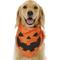 Show in main carousel: Frisco Jack O' Lantern Pumpkin Dog & Cat Bandana Costume, Fall Orange, Medium/Large slide 1 of 7