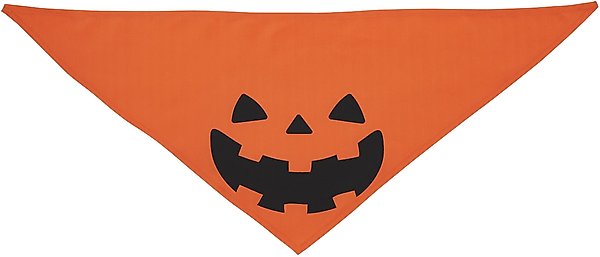 Show full view: Frisco Jack O' Lantern Pumpkin Dog & Cat Bandana Costume, Medium/Large slide 3 of 7