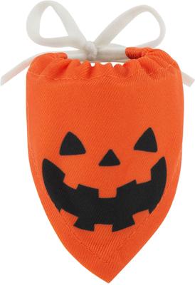 Show full view: Frisco Jack O' Lantern Pumpkin Small Pet Bandana, Orange slide 3 of 7