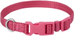 Frisco Jacquard Webbing Dog Collar, Pink, XS - Neck: 8 – 12-in, Width: 5/8-in