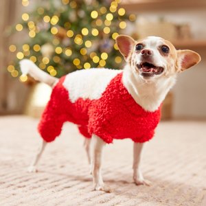 Frisco Jolly Santa Dog & Cat Snuggle Up PJs, X-Small