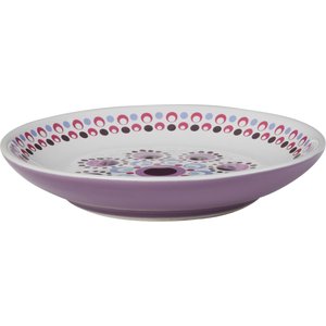 Frisco Kaleidoscope Pattern Non-skid Ceramic Cat Dish, Purple, 0.5 cup, 1 count