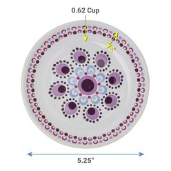 Frisco Kaleidoscope Pattern Non-skid Ceramic Cat Dish, Purple, 0.5 cup, 1 count slide 2 of 6