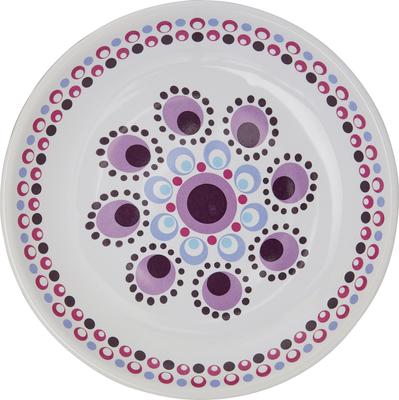 Show full view: Frisco Kaleidoscope Pattern Non-skid Ceramic Cat Dish, Purple, 0.5 cup, 1 count slide 5 of 7