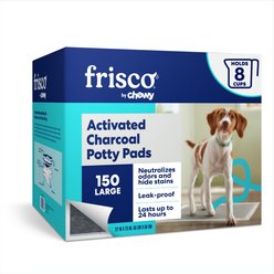 Frisco Large Charcoal Dog Training & Potty Pads, 22 x 23-in, Unscented, 150 count slide 1 of 9