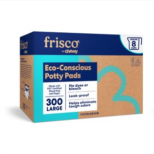 Frisco Large Eco-Conscious Dog Training & Potty Pads, 22 x 23-in, Unscented, 300 count