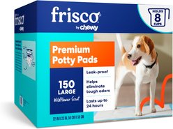 Frisco Large Premium Dog Training & Potty Pads, 22 x 23-in, Scented, 150 count slide 1 of 9