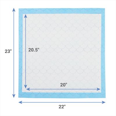 Show full view: Frisco Large Premium Dog Training & Potty Pads, 22 x 23-in, Unscented, 150 count, Mermaid Print slide 3 of 11