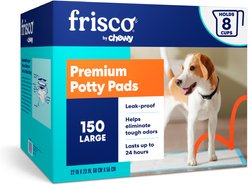 Frisco Large Premium Dog Training & Potty Pads, 22 x 23-in, Unscented, 150 count