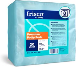 Frisco Large Premium Dog Training & Potty Pads, 22 x 23-in, Unscented, 20 count