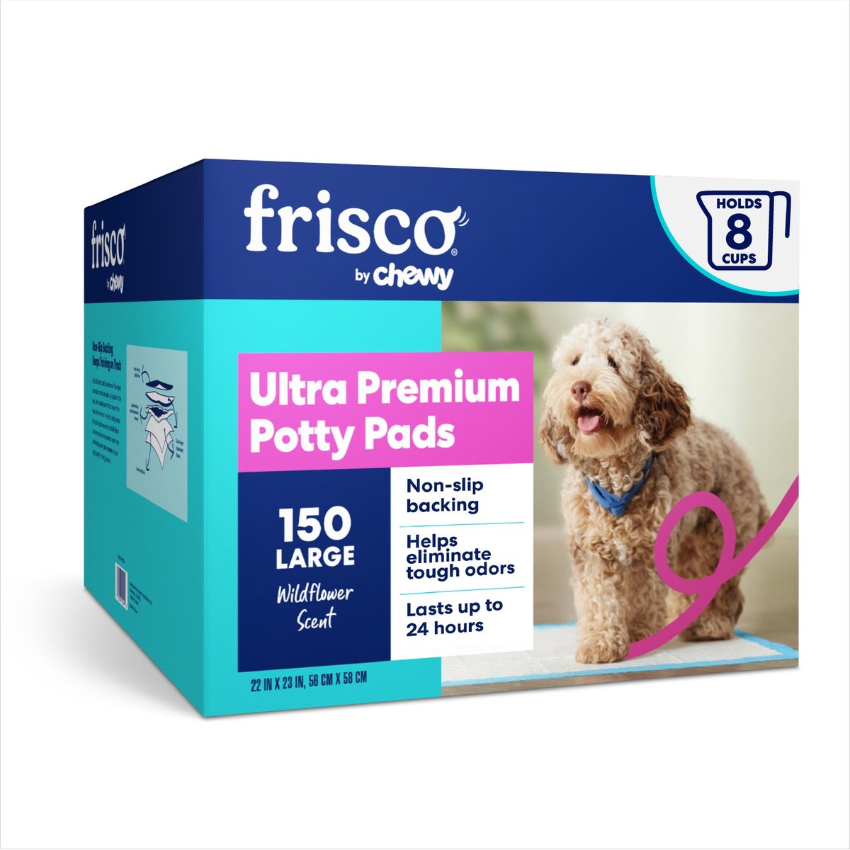 Frisco Large Ultra Premium Non-Skid Dog Training & Potty Pads, 22 x 23-in, Scented, 150 count