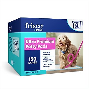 Frisco Large Ultra Premium Non-Skid Dog Training & Potty Pads, 22 x 23-in, Unscented, 150 count