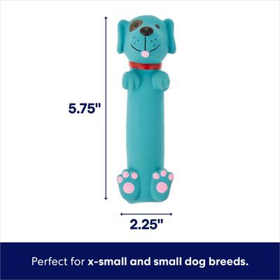 Show full view: Frisco Latex Squeaky Puppy Toy, Blue, X-Small/Small slide 2 of 7