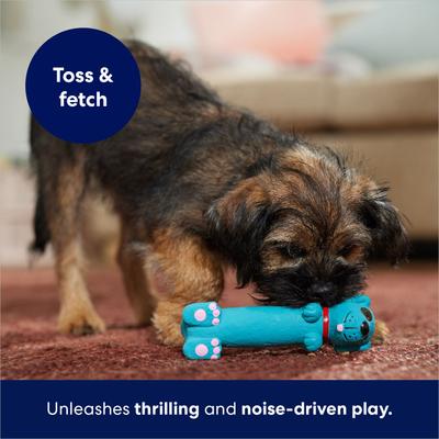 Show full view: Frisco Latex Squeaky Puppy Toy, Blue, X-Small/Small slide 5 of 7