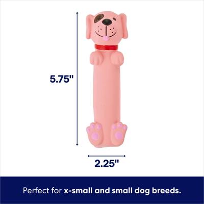Show full view: Frisco Latex Squeaky Puppy Toy, Pink, X-Small/Small slide 2 of 7