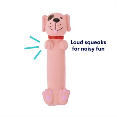 Show full view: Frisco Latex Squeaky Puppy Toy, Pink, X-Small/Small slide 3 of 7