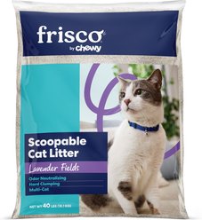 Frisco Multi-Cat Lavender Fields Scented Clumping Clay Cat Litter, 40-lb bag